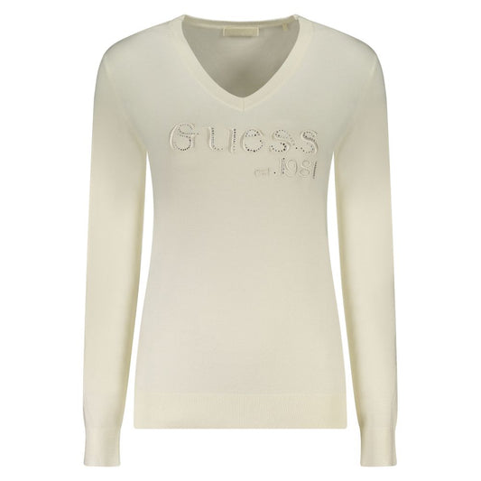 Guess Jeans White Viscose Women Sweater GU-39649-S