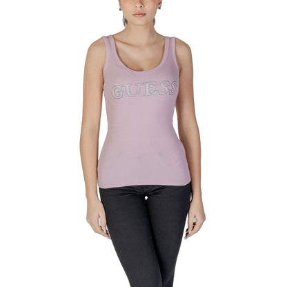 Guess Purple Cotton Tank Tops