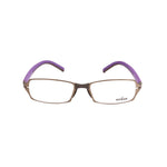 Hogan Brown Metal Frames for women, model HO5004046, matte brown with purple arms, dimensions 53/18/140mm, stylish eyeglasses.
