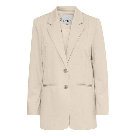 ICHI ICHI Beige Recycled Polyester Suits & Blazer IC-13340100127-XL 1728,71956299936,Beige,Clothing,ICHI,IT38|XS,IT40|S,IT44|L,New with tags,Suits & Blazers - Women - Clothing,Women,Women - Clothing,XL