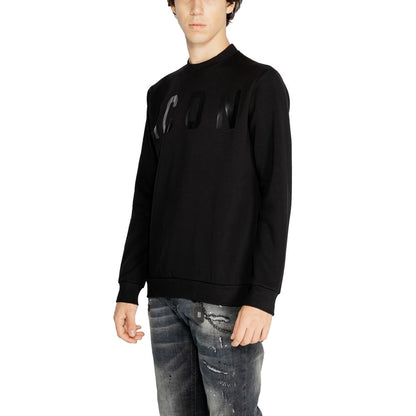 Icon Black Cotton Sweatshirt