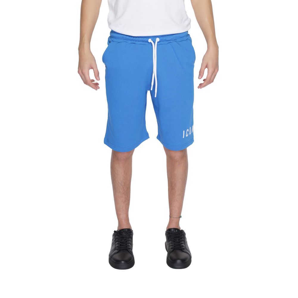 Icon Blue Cotton Bermuda Shorts