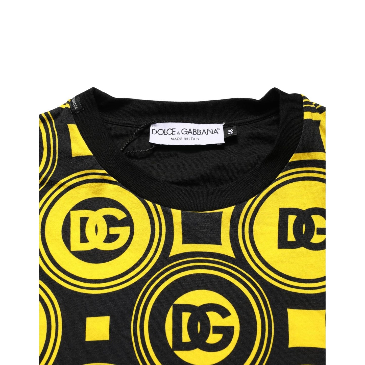 Invicta Yellow Black Logo Geometric Pattern T-shirt