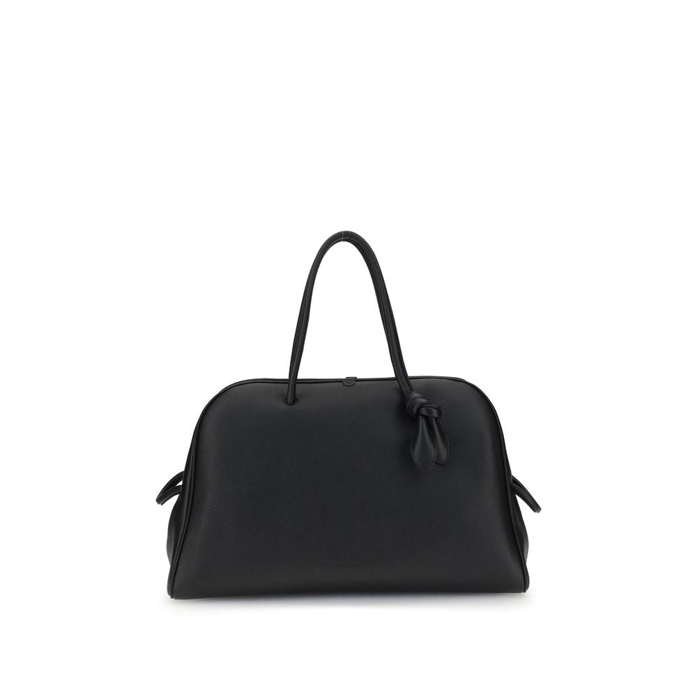 Front view with bag zipped and handles upright.