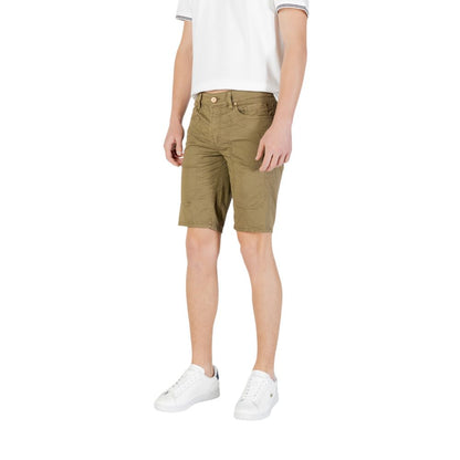 Jeckerson Green Cotton Bermuda Shorts