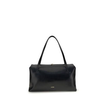 Jil Sander Black Calf Leather Bos Taurus Shoulder Bag