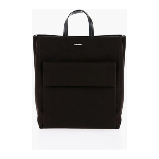 Jil Sander Jil Sander Canvas UTILITY Shopping Bag with Maxi Front Pocket JIP617318GD 1728,74866327712,Bags,Brown,Jil Sander,New with tags,Tote Bags - Women - Bags,Women,Women - Bags