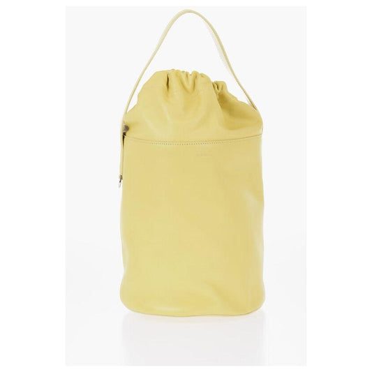 Jil Sander Jil Sander Leather Bucket Bag with Removable Shoulder Strap JIP617254GD 1728,74866327712,Bags,Jil Sander,New with tags,Tote Bags - Women - Bags,Women,Women - Bags,Yellow