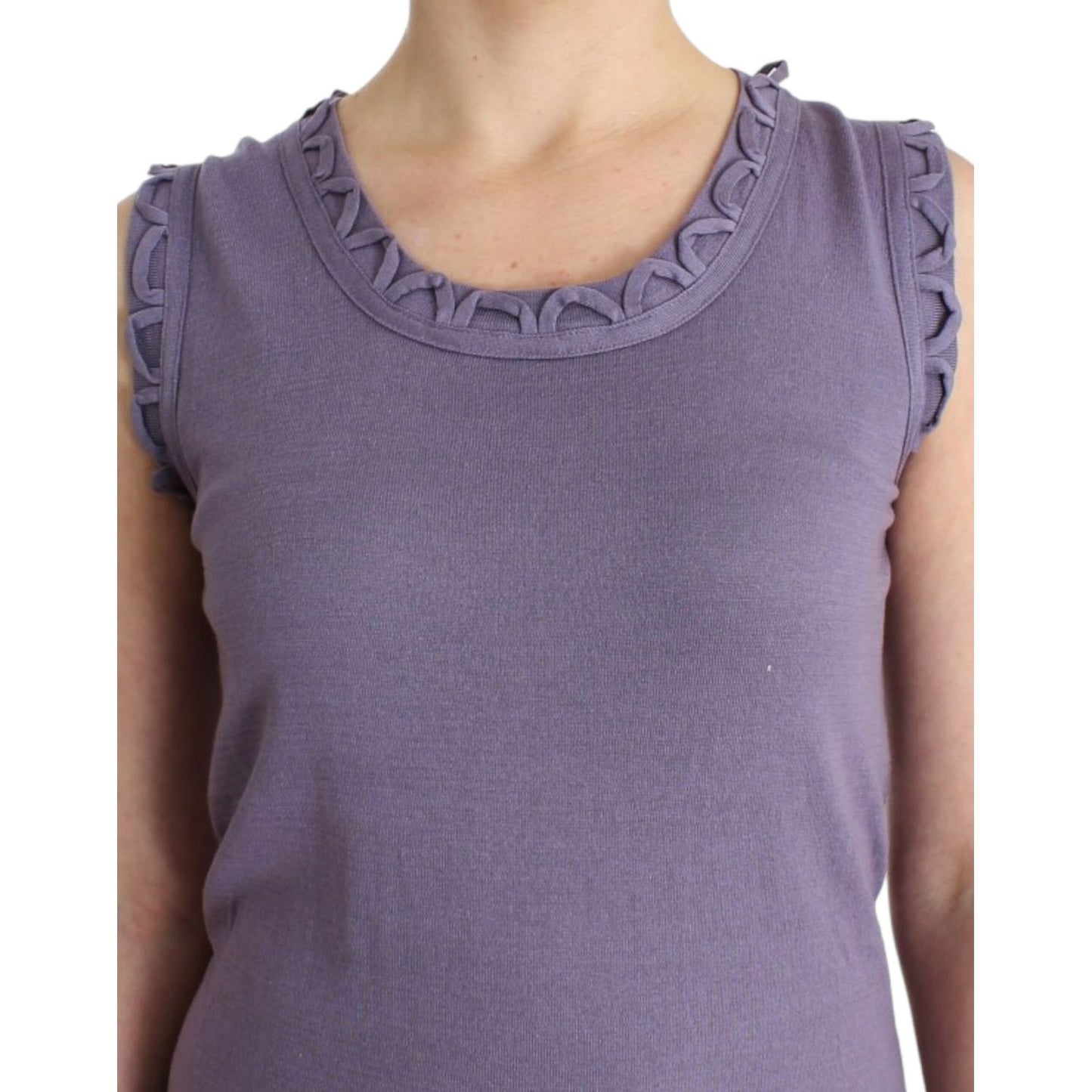 John Galliano Purple cotton jersey dress