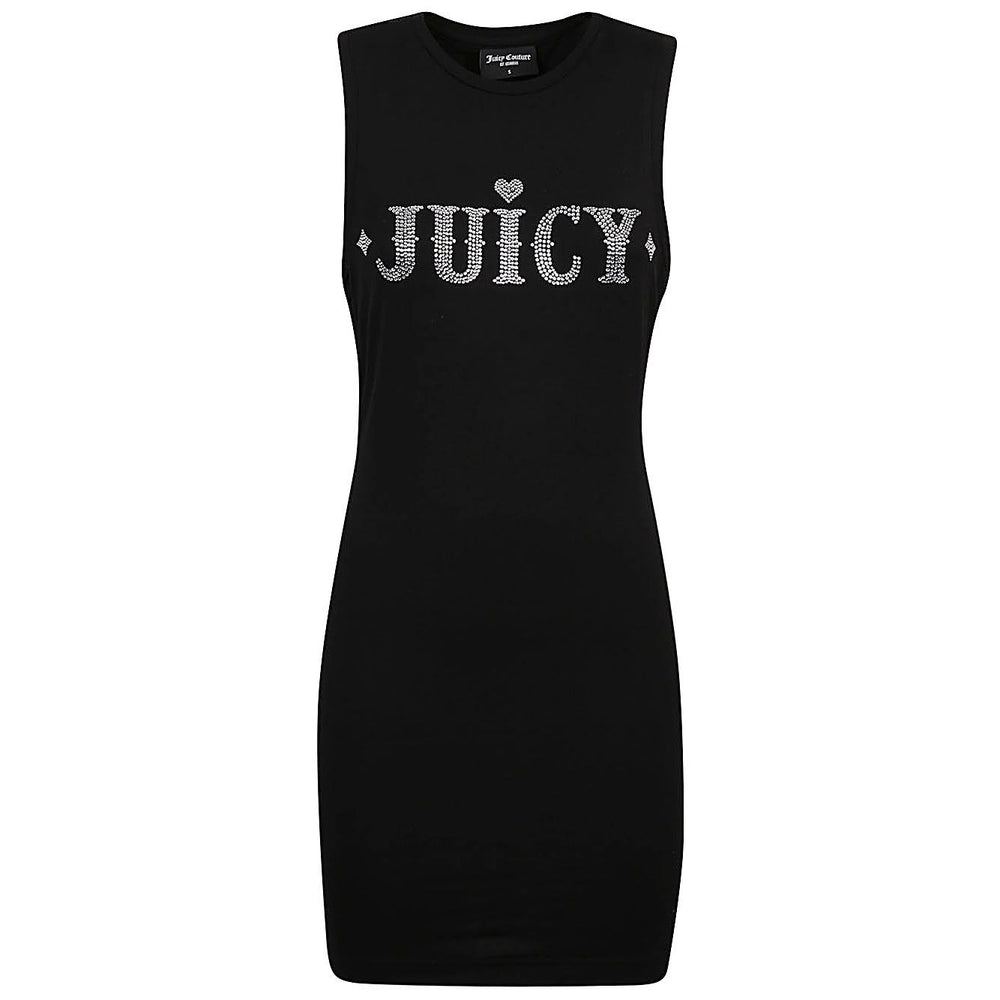 Juicy Couture Dresses Black - Short sleeveless crew neck dress with front logo.