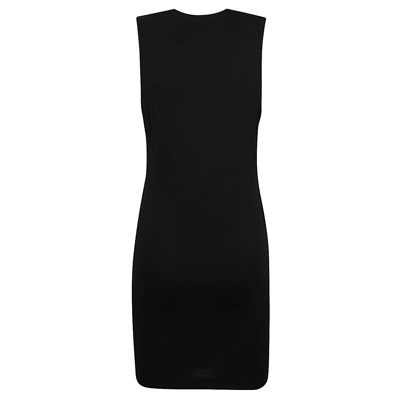 Juicy Couture Dresses Black - short sleeveless crew neck cotton mini dress with front logo, ideal for stylish outings. Available in size S.