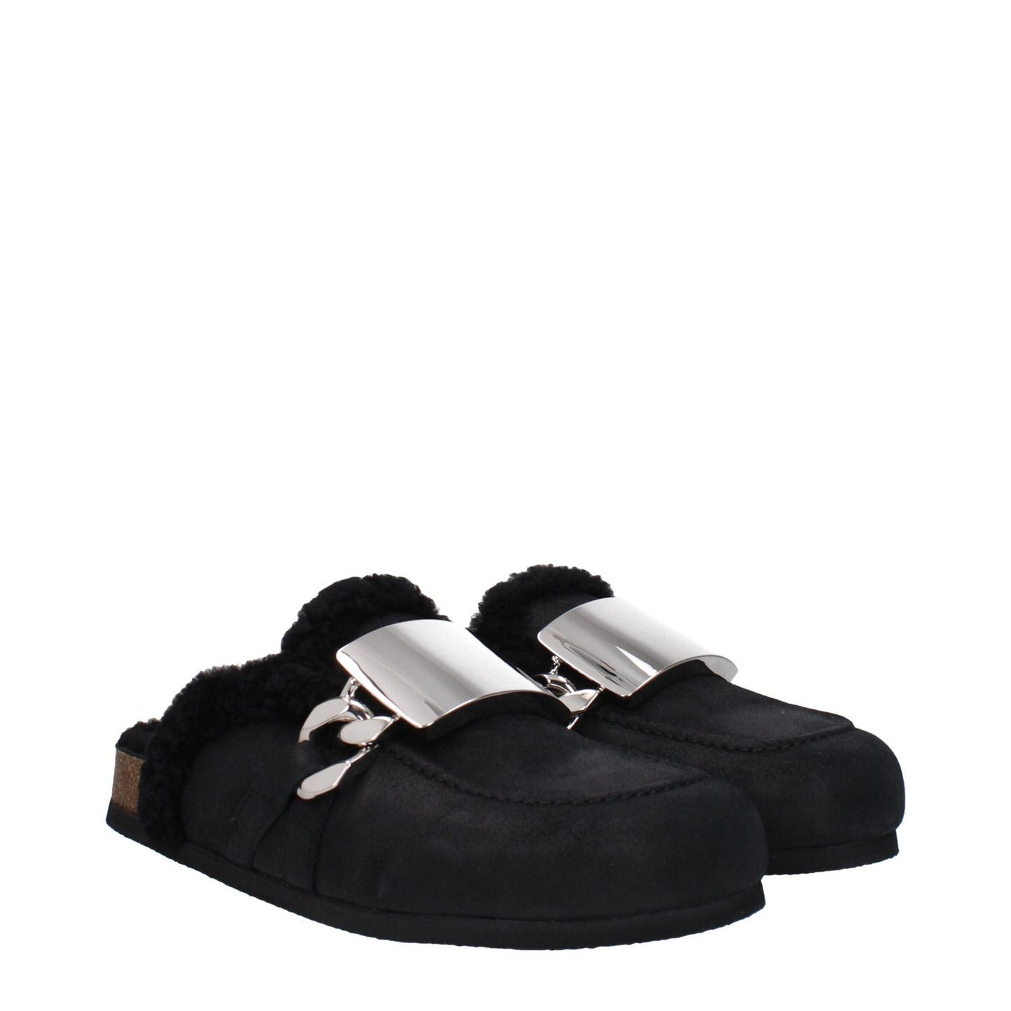 Jw Anderson Black Leather Slippers