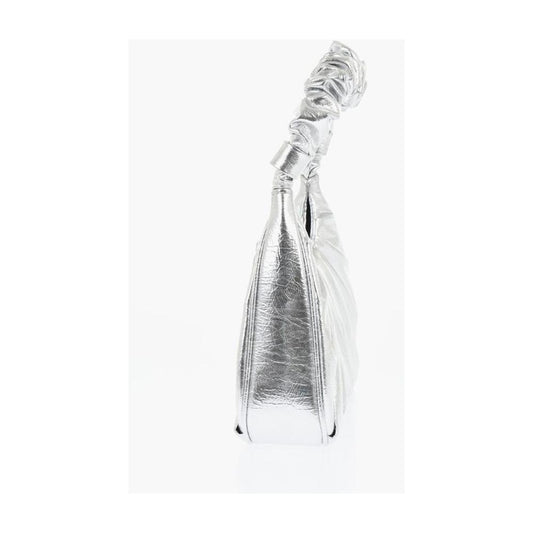 Jw Pei Jw Pei Ruched Metallic Faux Leather GABBI Hobo Bag JWP648121GD 1728,74866327712,Bags,Jw Pei,New with tags,Shoulder Bags - Women - Bags,Silver,Women,Women - Bags