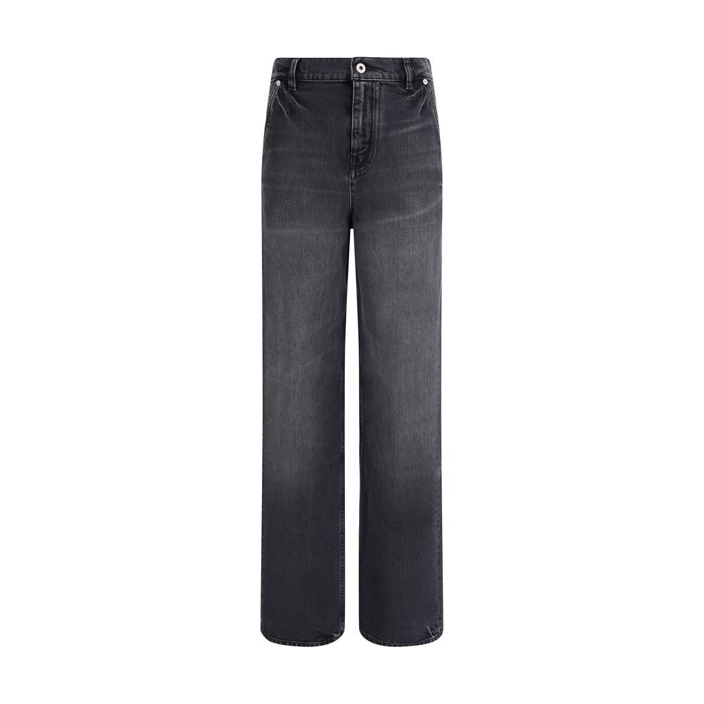 Kenzo Black Cotton Straight-Leg Jeans Kenzo