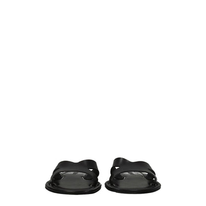Kenzo Black Leather Slippers