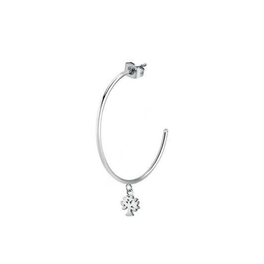 LA PETITE STORY JEWELRY Mod. LPS02AQM19 elegant silver hoop earring with charm
