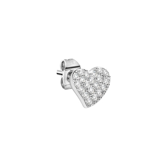 LA PETITE STORY JEWELRY Mod. LPS02ARQ11 heart-shaped crystal earring on white background.