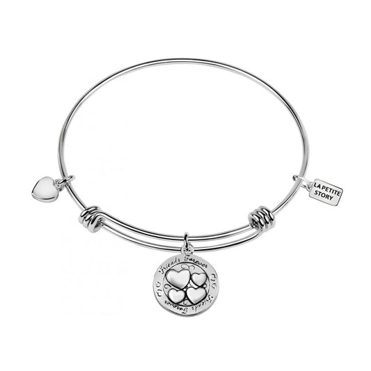 LA PETITE STORY JEWELRY Mod. LPS05APZ05 silver bracelet with heart and tag charms