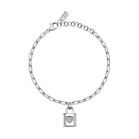 LA PETITE STORY JEWELRY Mod. LPS05ASD17 silver bracelet with heart padlock charm