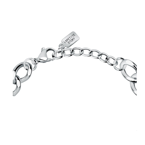LA PETITE STORY JEWELRY Mod. LPS05ASD36 silver bracelet with chain link design and branded tag