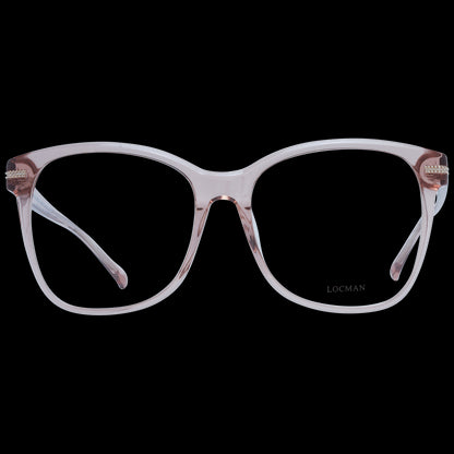 Pink eyeglasses displayed for women, model LOCMAN MOD. LOCV018 57ROS, featuring elegant design for a sophisticated look.