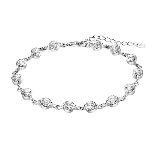 LOTUS JEWELS JEWELRY Mod. LP1788-2/1 silver bracelet with sparkling stones