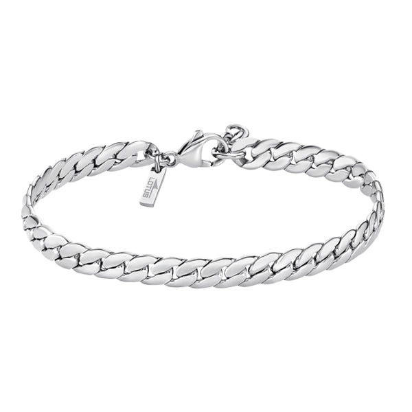 Silver bracelet featuring LOTUS JEWELS JEWELRY Mod. LS2210-2/1 with classic chain design and secure clasp.