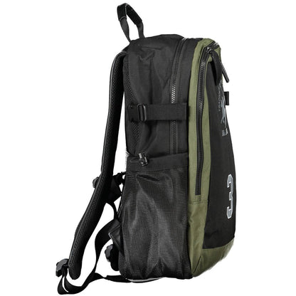 La Martina Black Polyester Men Backpack