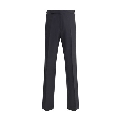 Lardini Black Viscose Casual Pants