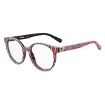 Love Moschino Black Acetate Frames MOL584-7RM glasses with red and black patterned design.