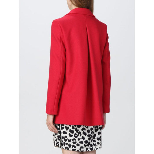 Love Moschino Love Moschino Chic Pink Wool Blend Jacket LO-10236-IT42|M 1728,67346170016,IT42|M,IT44|L,Jackets & Coats - Women - Clothing,Love Moschino,New with tags,Red,Women