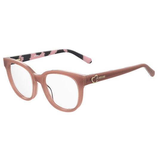Love Moschino Orange Acetate Frames MOL599IGFF118 glasses women's eyewear in orange acetate, 51/18/140mm, stylish and trendy design.