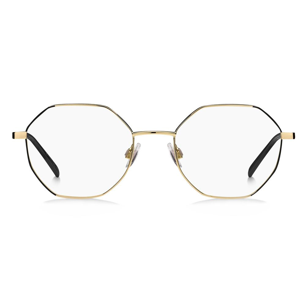 M Missoni Black Metal Frames with polygonal lenses, size 51/17/140 mm, featuring stylish design for women.