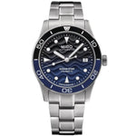 MIDO MOD. M026-907-11-041-00 stainless steel watch with blue dial and date display.
