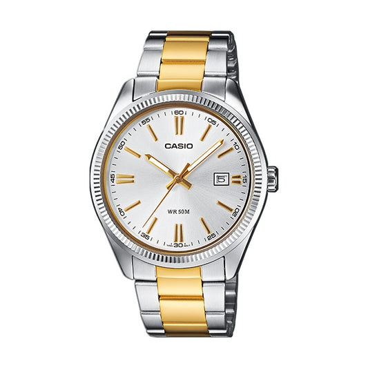 CASIO COLLECTION Mod. DATE. STEEL&GOLD - CHAMPAGNE MTP-1302PSG-7AVEF