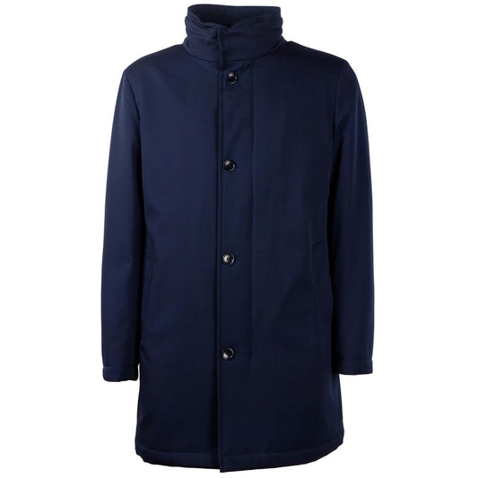 Made in Italy Blue Wool Men Jacket