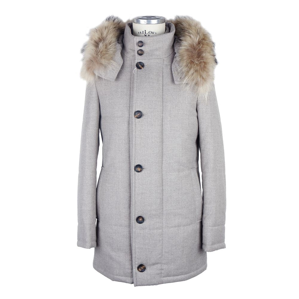 Made in Italy Gray Wool Men Jacket