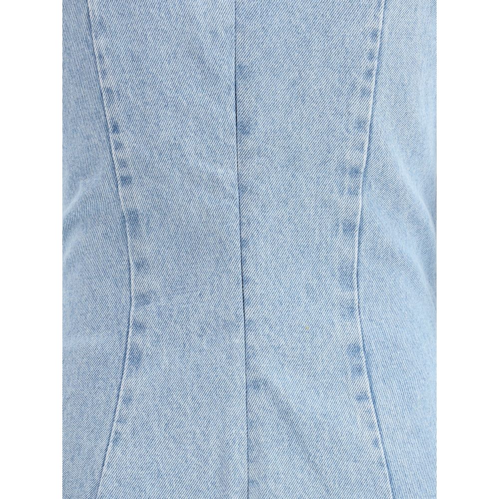 Magda Butrym Light Blue Cotton Casual Dress