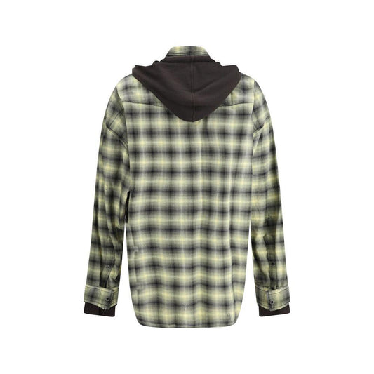 Maison Mihara Yasuhiro Hooded Shirt 1728,72470364320,Clothing,IT46 | S,IT48 | M,Maison Mihara Yasuhiro,Men,Men - Clothing,New with tags,Shirts - Men - Clothing,Yellow Maison Mihara Yasuhiro MA-J14SH183YELLOW-IT46 | S