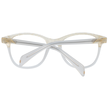 Maje Beige Acetate Glasses (Frames)" trapezium style full-rim, demo lenses, multicolor frame, for women.