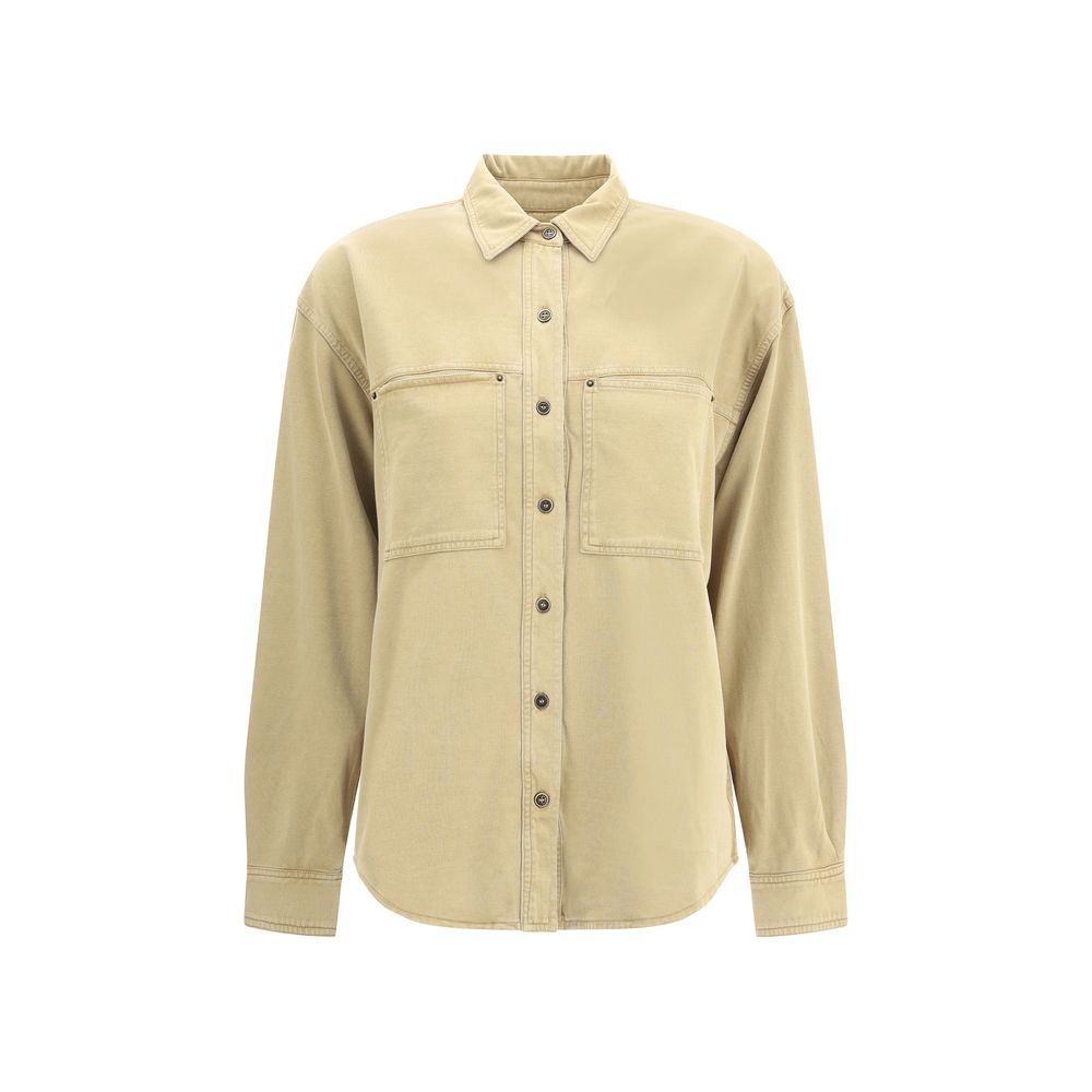 Marant Etoile Beige Cotton Dress Shirt