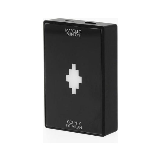 Marcelo Burlon Marcelo Burlon Solid Color SP12 Speaker with Printed Logo MAP518021GD 1728,74866327712,Black,Jewelry,Marcelo Burlon,Men,Men - Jewelry,New with tags,Other - Men - Jewelry