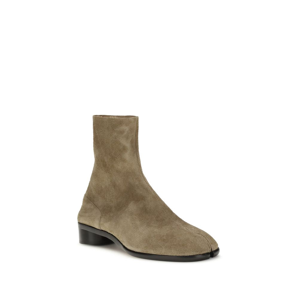 Margiela Beige Leather Ankle Boots