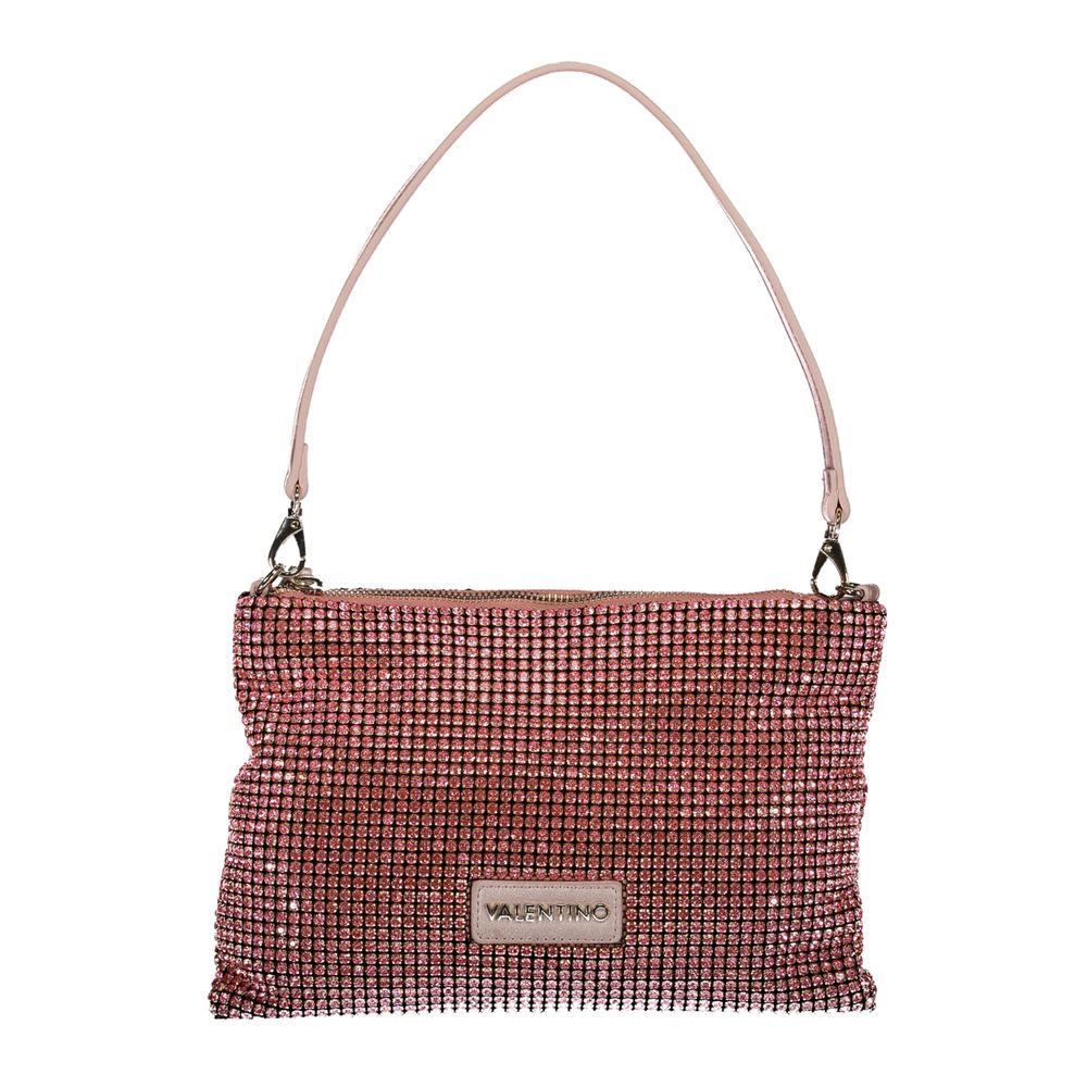 Mario Valentino Pink Polyester Women Handbag with removable shoulder strap, featuring chic design and versatile styling options.