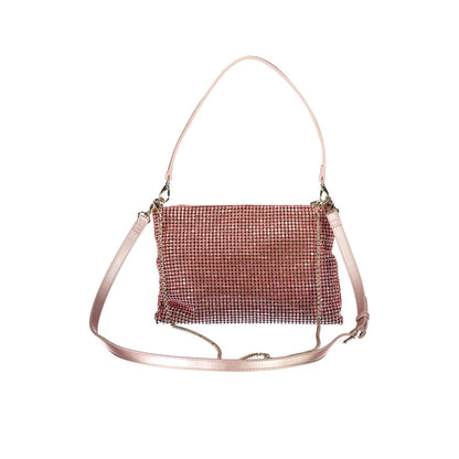 Mario Valentino Pink Polyester Women Handbag with adjustable and removable straps for versatile styling