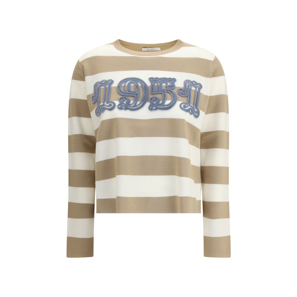Max Mara Beige Fleece Wool Sweatshirt