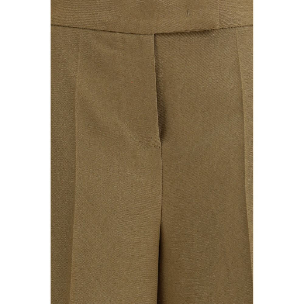 Max Mara Bicolor Linen Bermuda Shorts