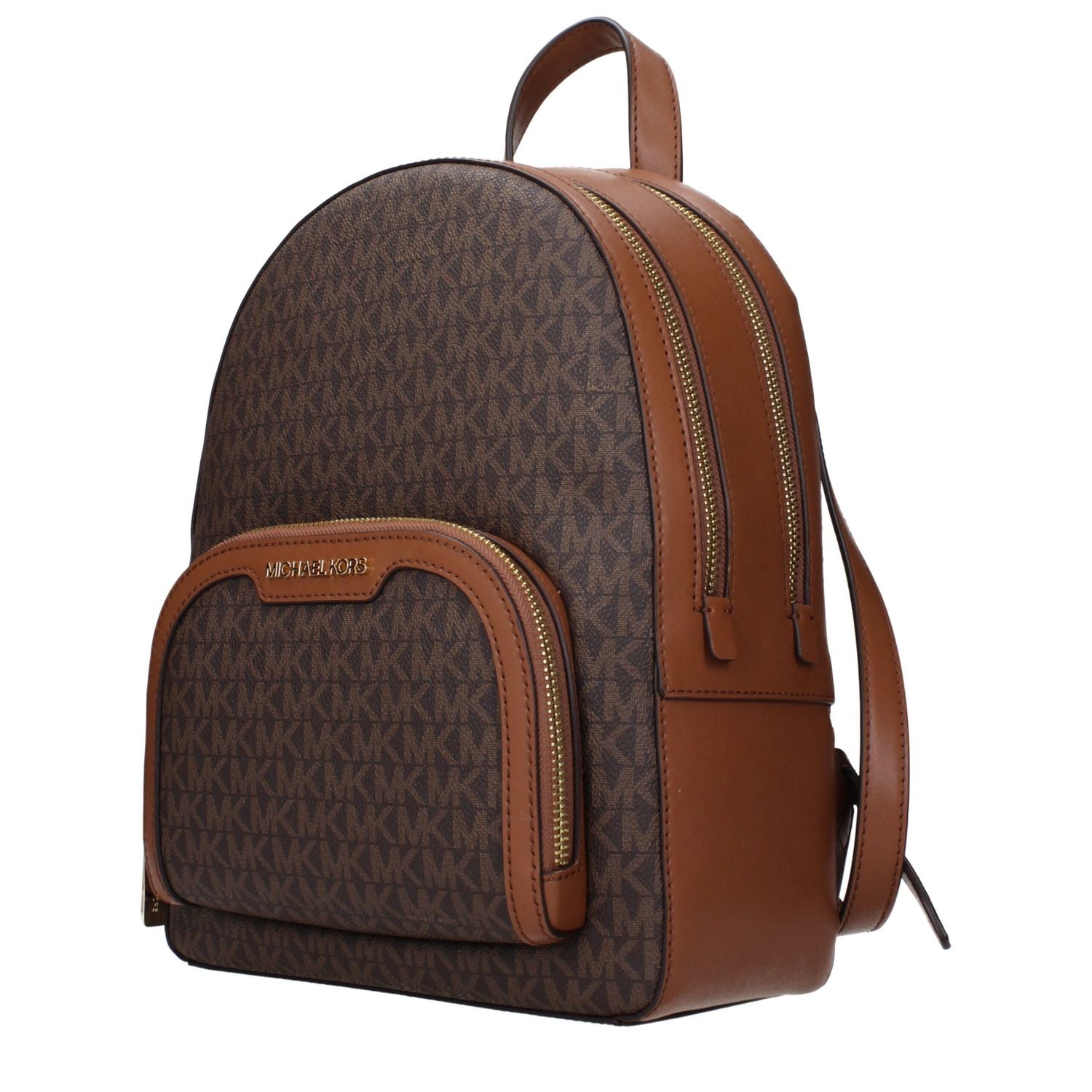 Front view with bag zipped and handles upright.