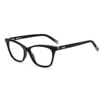 Missoni Black Acetate Frames for women, model MIS-0101-807, 53/15/145 mm dimensions, elegant black eyewear