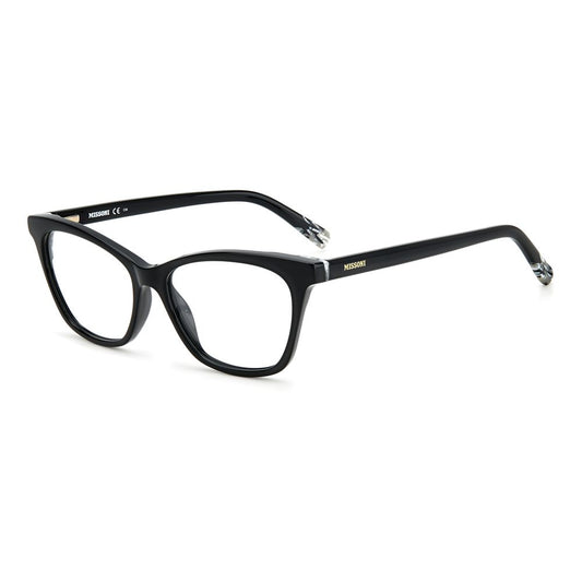 Missoni Black Acetate Frames for women, model MIS-0101-807, 53/15/145 mm dimensions, elegant black eyewear